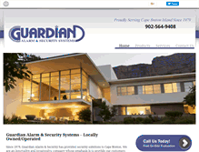 Tablet Screenshot of guardianalarmsecurity.com